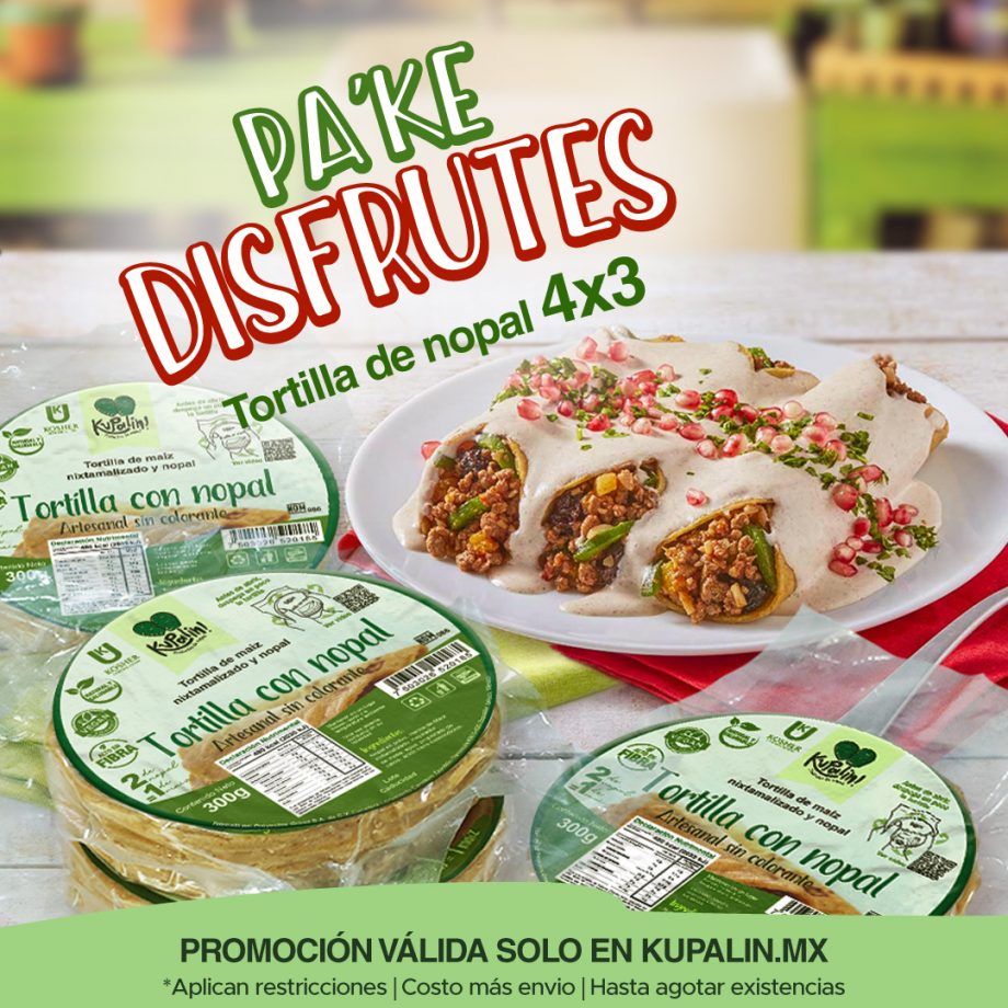 Tortillas Artesanal de Nopal 300g Kupalin
