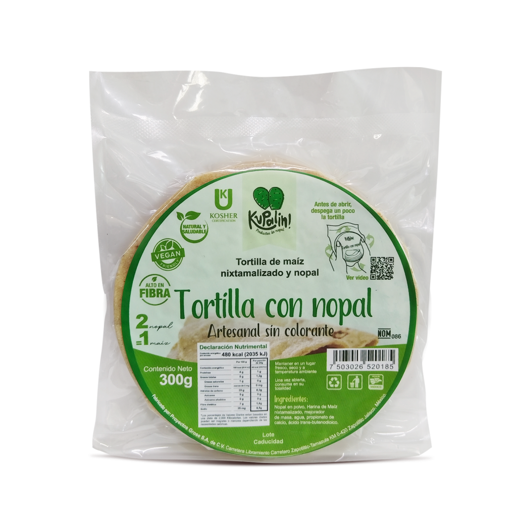 Tortillas Artesanal de Nopal 300g Kupalin